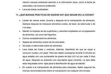 documento elaborado por la Agencia Española de Seguridad Alimentaria y Nutrición (Foto TA)